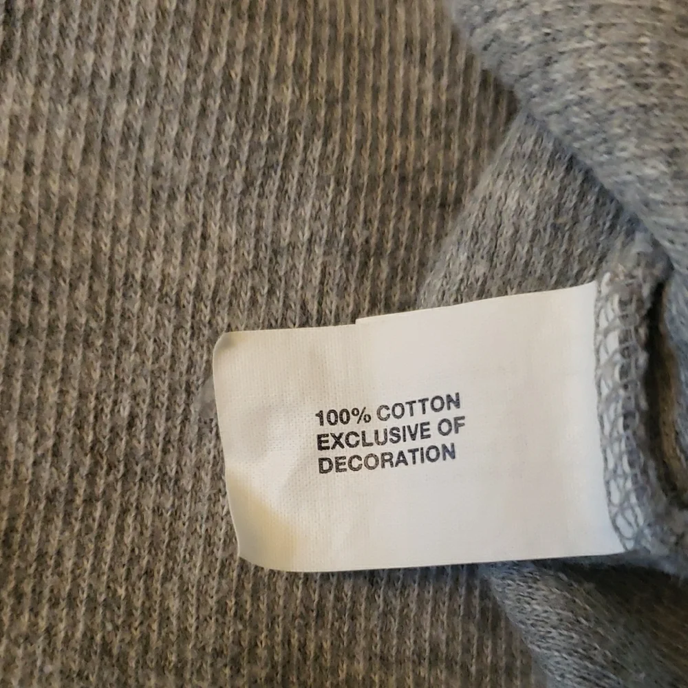 GAP Kids Long Sleeve Waffle Tee - Gray & Orange Size: XL (12)